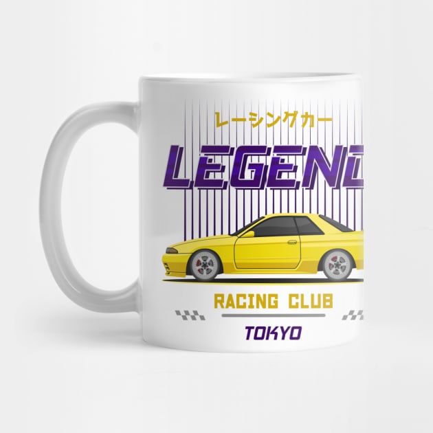 Racing Club Yellow Skyline GTR R32 by GoldenTuners